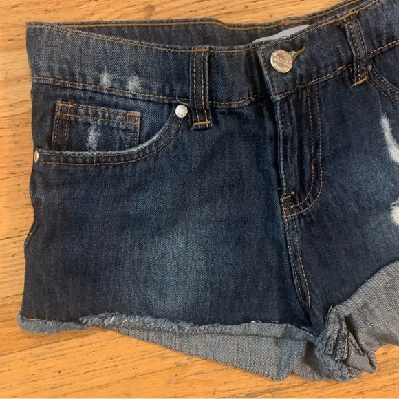 Zara Boho Festival Booty Shorts Distressed Denim High-Rise Women’s 8 - Picture 5 of 9